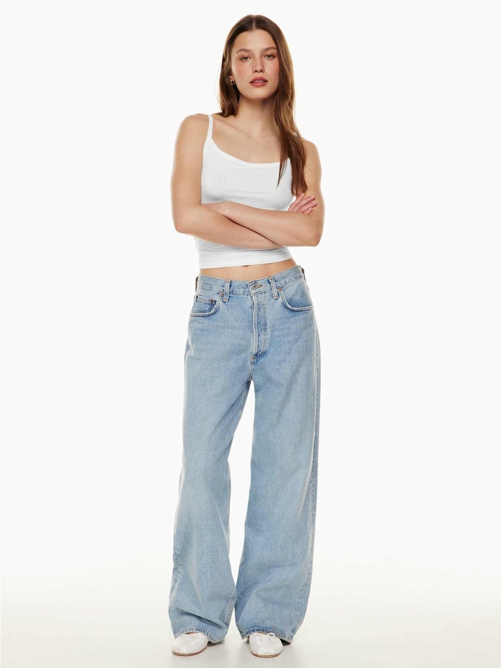 Agolde size 24 low slung baggy jeans